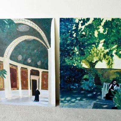 Two Oil Painting by Sula - Unframed