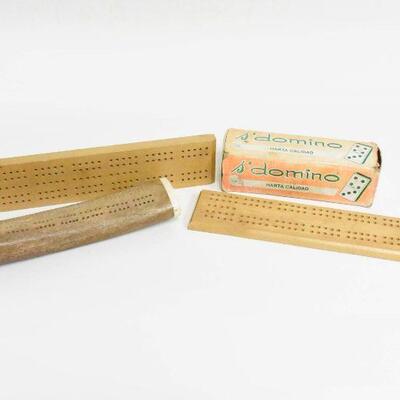 Vintage Dominos & 3 Cribbage Boards