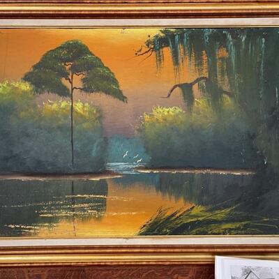FL Highwaymen painting by artist Al Black, whose trademark 3 birds (seen in center) were representative of the Father, Son and Holy...