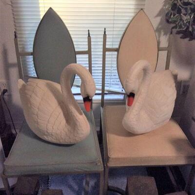 Plastic swans