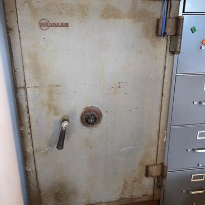 Large vintage Mosley safe. We have the combination!
This puppy is HEAVY! You will need help!