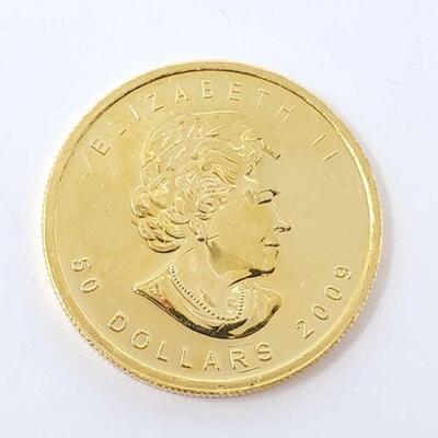 #62 â€¢ 1oz 2009 Canadian $50 .9999 Gold Leaf Coin