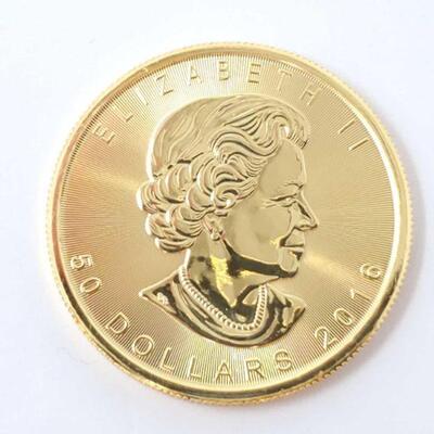 #66 â€¢ 1oz 2016 Canadian $50 .9999 Gold Leaf Coin