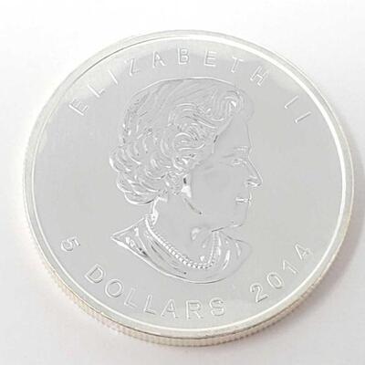 86 â€¢ 1oz 2014 Canada $5 Bald Eagle .9999 Pure Silver Coin
