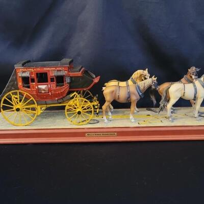 Wells Fargo & Co. Overland Stagecoach w/ 4 Horses