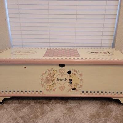Arts & Crafts Style Painted Cedar Chest