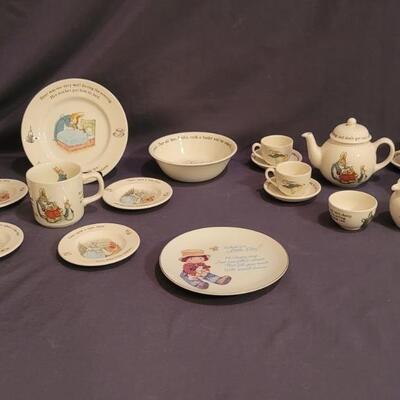 (2) Wedgwood Peter Rabbit Child Tea & Dish Sets: