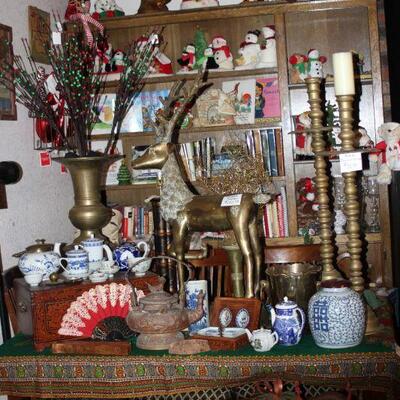 Blue and white ginger jar with wood lid has been removed by family and not available. 
