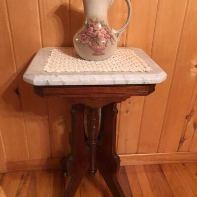East Lake Side table with Marble Top
