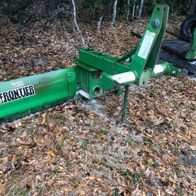 FRONTIER RB1072 GRADER BLADE, 6' WIDTH, 3 POINT HITCH, CAT 1 PINS, MANUAL BLADE ADJUSTMENTS $400