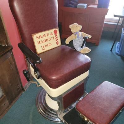 vintage barber chair $450