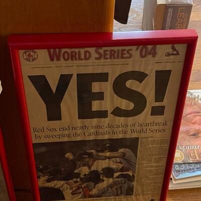 Red Sox framed news aeticle