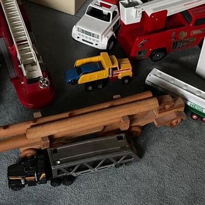 Assorted toy trucks