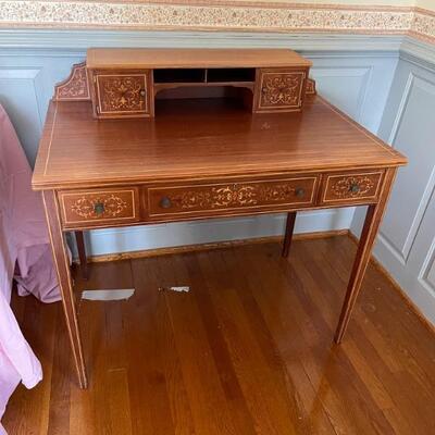 Antique writing desk/ mother of pearl &marqueyry inlay