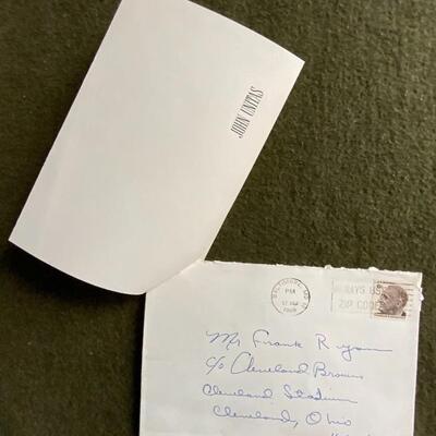 Johnny Unitas Handwritten Letter