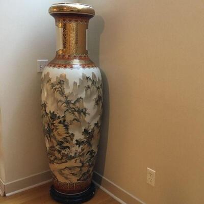 5ft Hand Painted Porcelain Vase