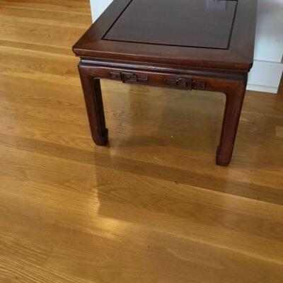 Chinese Rosewood Square Low Table (18in x 18in x 14in H)
