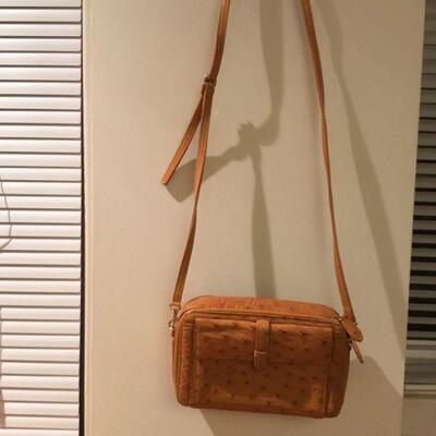 Ostrich Skin Shoulder Bag