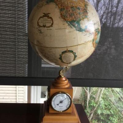 REPLOGLE 9in Diameter Watch/Weather Globe  (17in h x 9in w x 9in d)