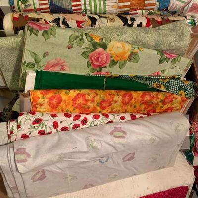 Entire bolts of cotton fabric