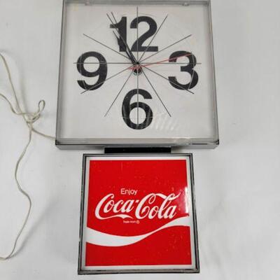 Coca-Cola clock.