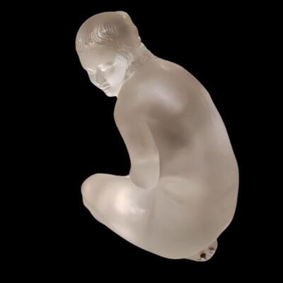 Lalique A Limited Edition Molded And Frosted Glass Grand Nude Venus Figure, Numbered 50/99 Sculpture