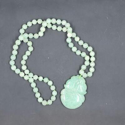 Jade necklace.
