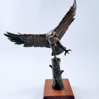 Floyd DeWitt Bronze Eagle Sculpture