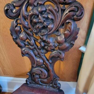 American figural carved back chair 1900
