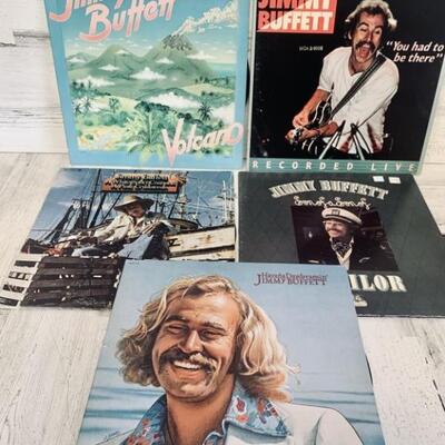 Lot of Five Jimmy Buffet Vinyl LP's / Records