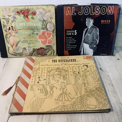 (3) (3) Vinyl LP's / Records: 
1-Tchaikovsky The Nutcracker
1-Al Jolson Souvenir Album Vol 5
1-Kings Serenade Hawaiian Favorites by...