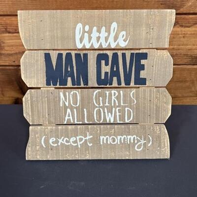 'Little Man Cave' Decor Sign