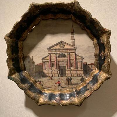 framed antique Italian aquatint