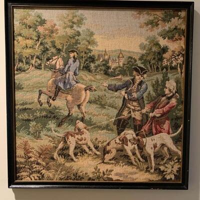 pair of vintage tapestries