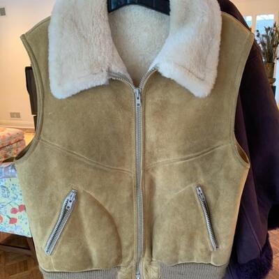 shearling vest