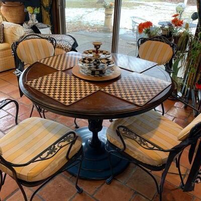 wrought iron table set