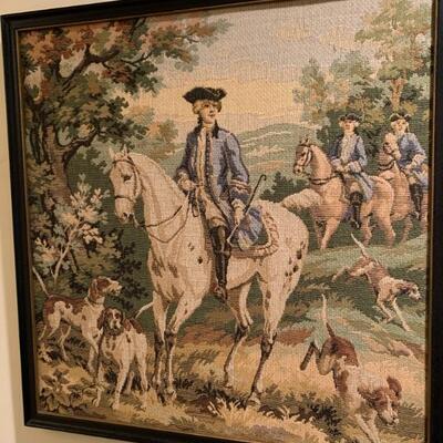 pair of vintage tapestries