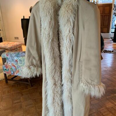 mohair lined rain coat