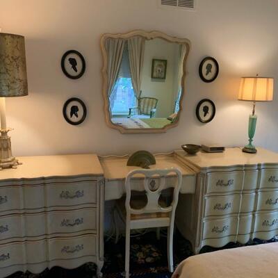 ivory and green bedroom set