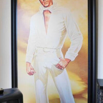 Life size Elvis framed poster