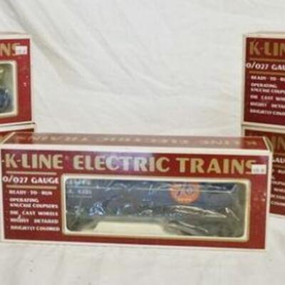 1034	5 K-LINE O/O27 GAUGE TRAIN MODELS W/ ORIGINAL BOXES
