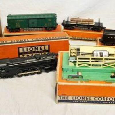 1227	LIONEL TRAINS OUTFIT NO. 2211WS O GAUGE FREIGHT TRAIN WITH WHISTLE & SMOKE TRAIN SET
