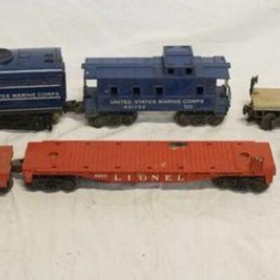 1272	LOT OF LIONEL MODEL TRAINS INCLUDES UNITED STATES MARINE CORPS 212
