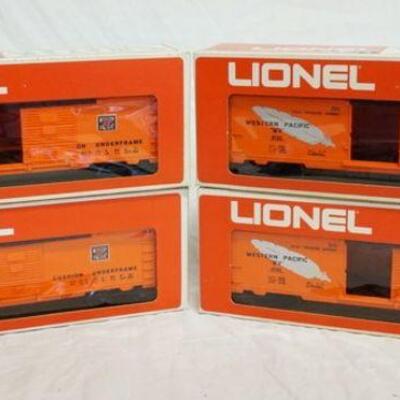 1051	4 LIONEL MPC WESTERN PACIFIC BOX CAR MODELS ALL ARE 6-9723 W/ ORIGINAL BOXES
