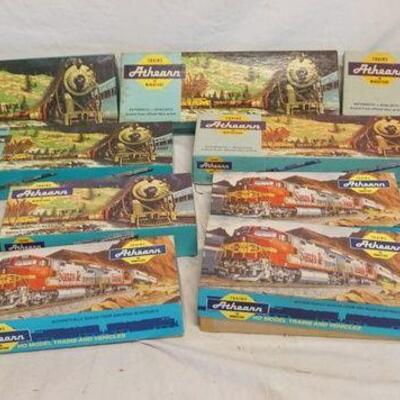 1096	11 ATHEARN *TRAINS IN MINIATURE* MODEL TRAIN KITS. THE BOX MARKED LACKAWANNA BOX CAR ONLY CONTAINS MISC. PARTS
