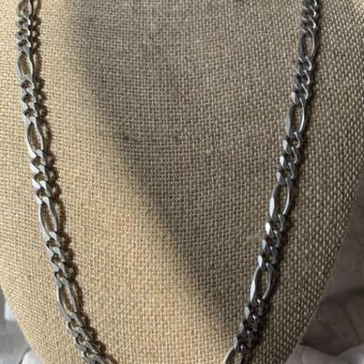 Sterling Silver 26in Heavy Chain Necklace Made in Italy