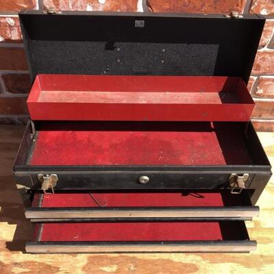 Black & Red Craftsman Metal Toolbox