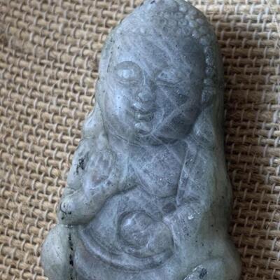 Carved Stone Buddha Miniature Figurine