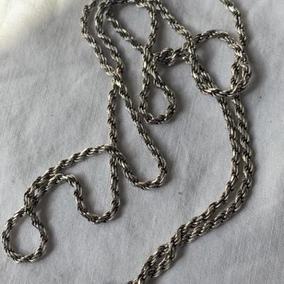 26in Sterling Silver Rope Chain Necklace