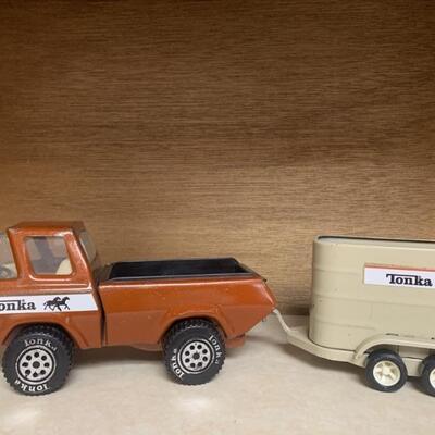 Vintage 1970's Tonka Truck and Horse Trailer